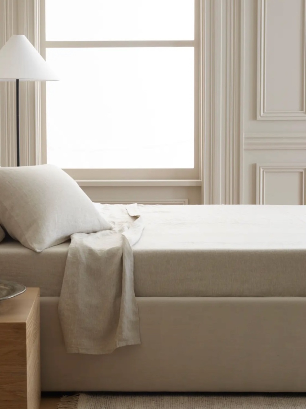 European Linen sheet set no pillowcase twin Natural Chambray